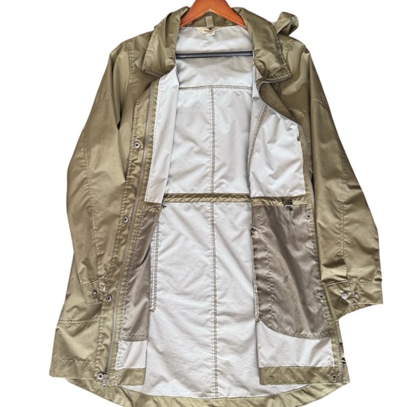 Woolrich Women’s olive green light weight rain coat wind breaker jacket Sz L - Picture 3 of 5